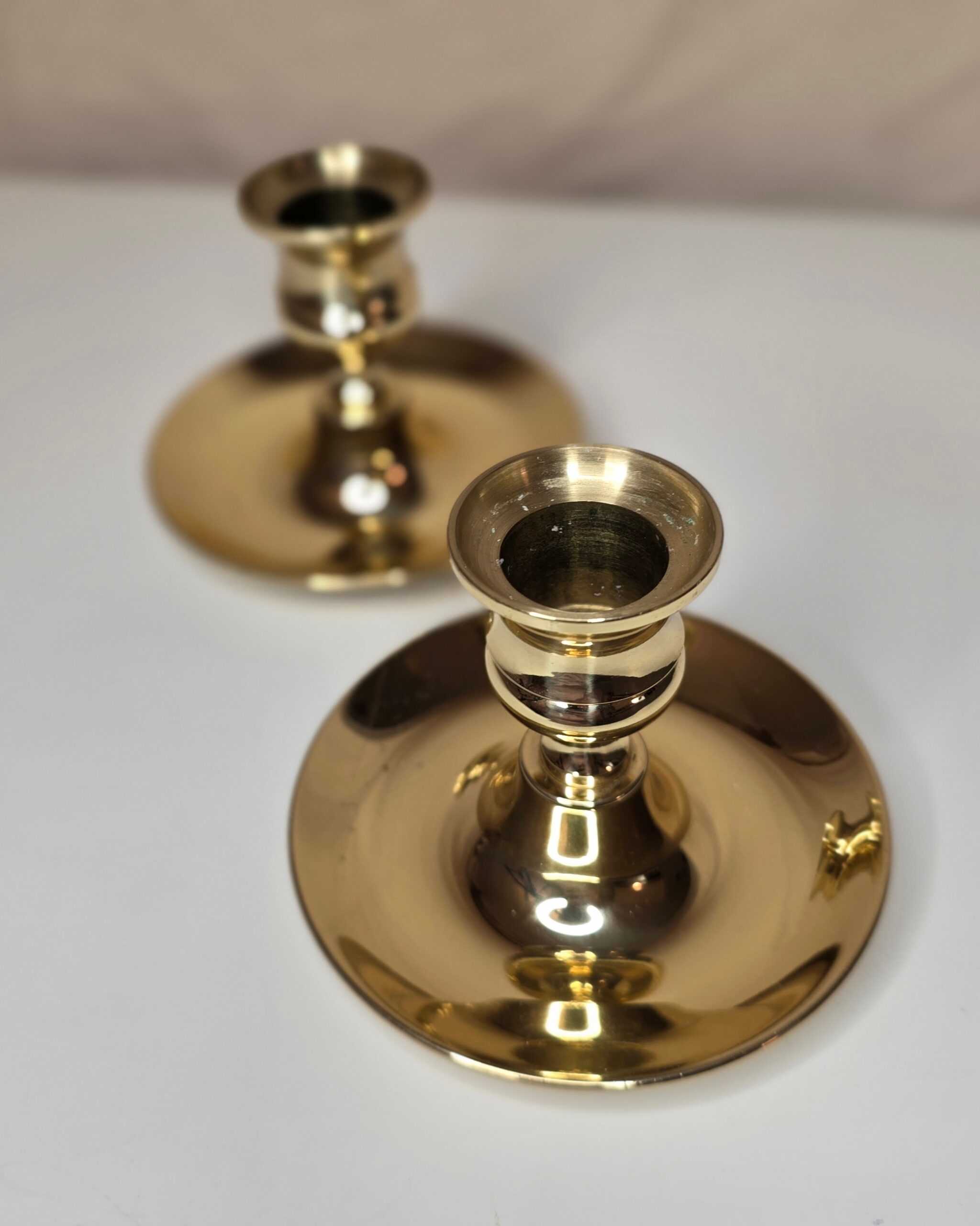Baldwin Solid Brass Candle Holders Pair - Image 5