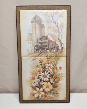 Farmhouse & Floral Ceramic Tile Wall Plaque