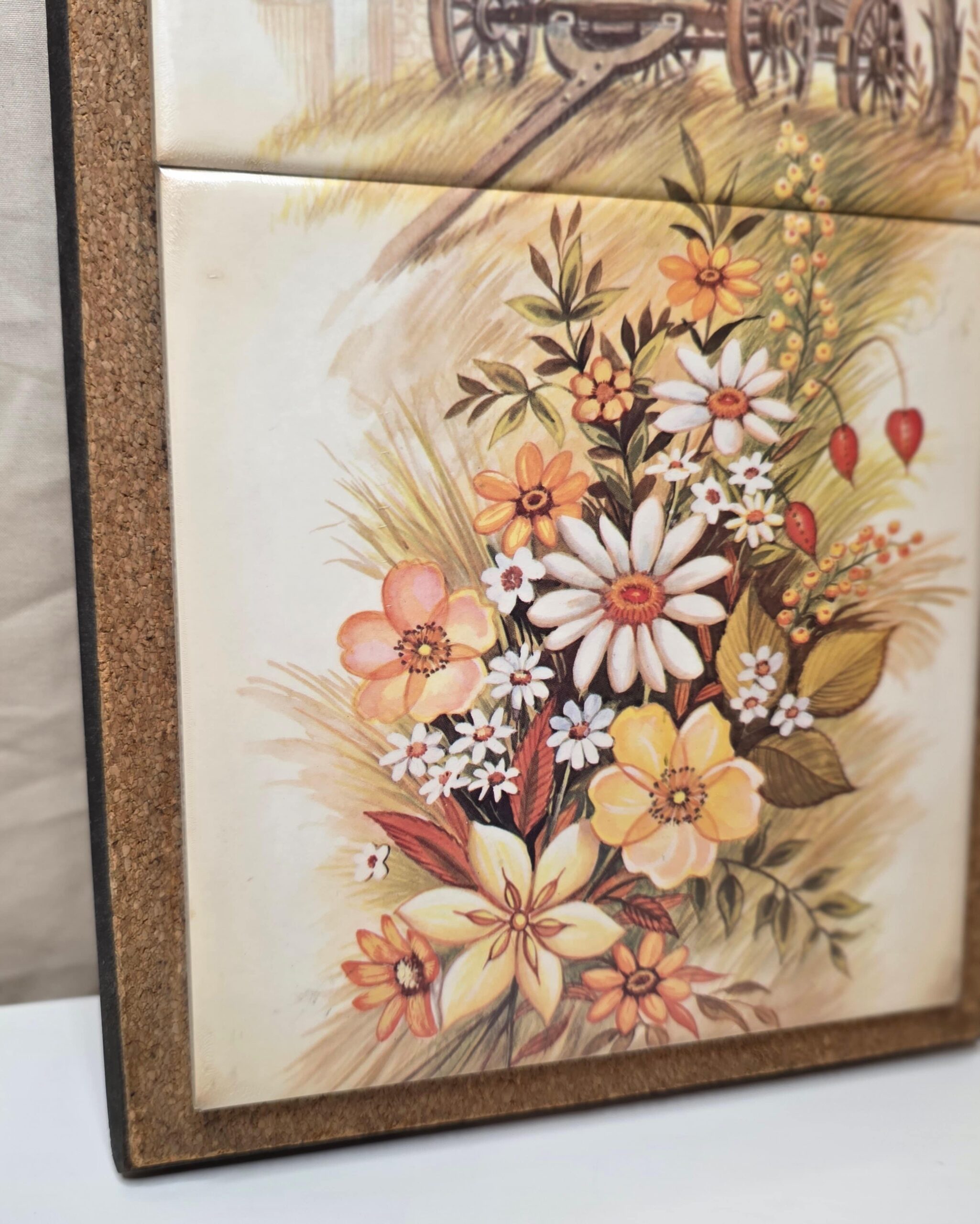 Farmhouse & Floral Ceramic Tile Wall Plaque - Image 3