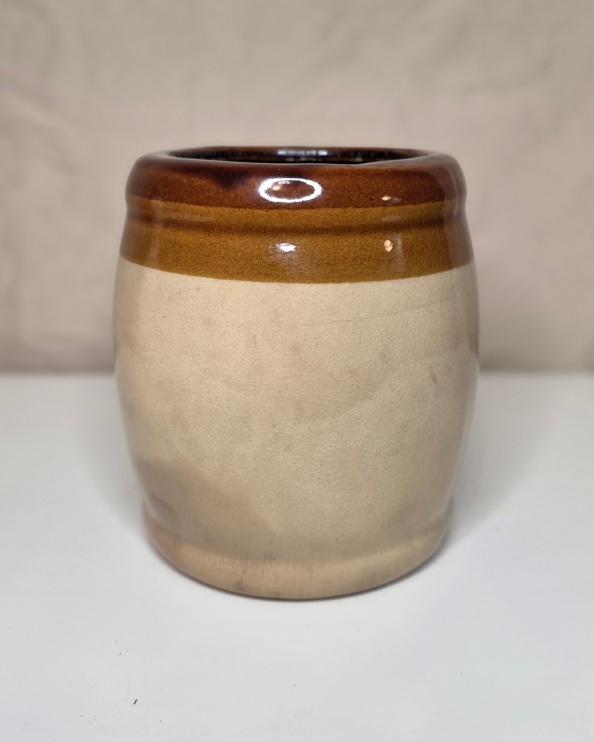 Brown Harvest Wheat Stoneware Crock - Image 2