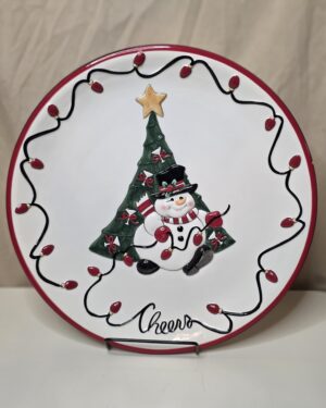 Fitz & Floyd “Cheers” Snowman Christmas Platter