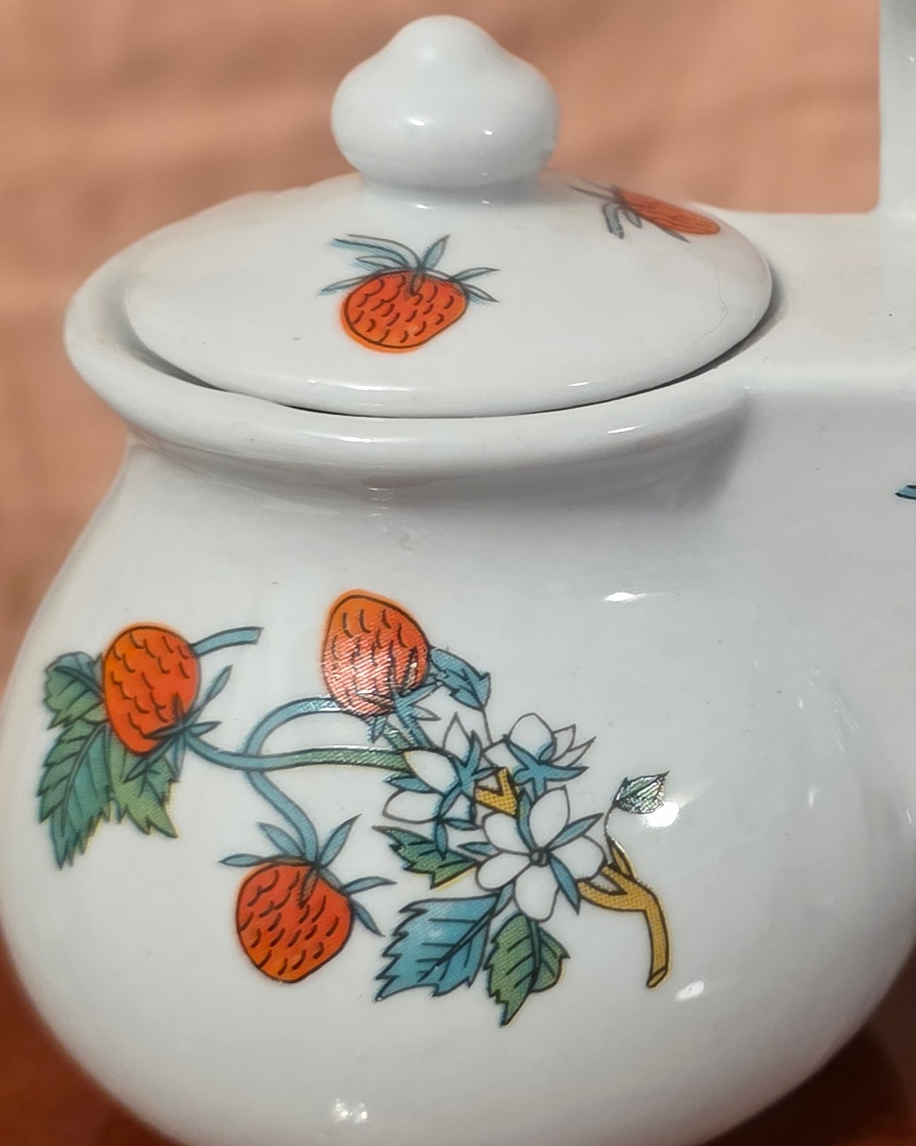 Strawberry Fruit Double Jam/Jelly Condiment Server Jars - Image 2