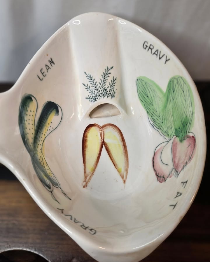 Hand-Painted Ceramic “No-Drip Gravy Separator” Bowl - Image 4
