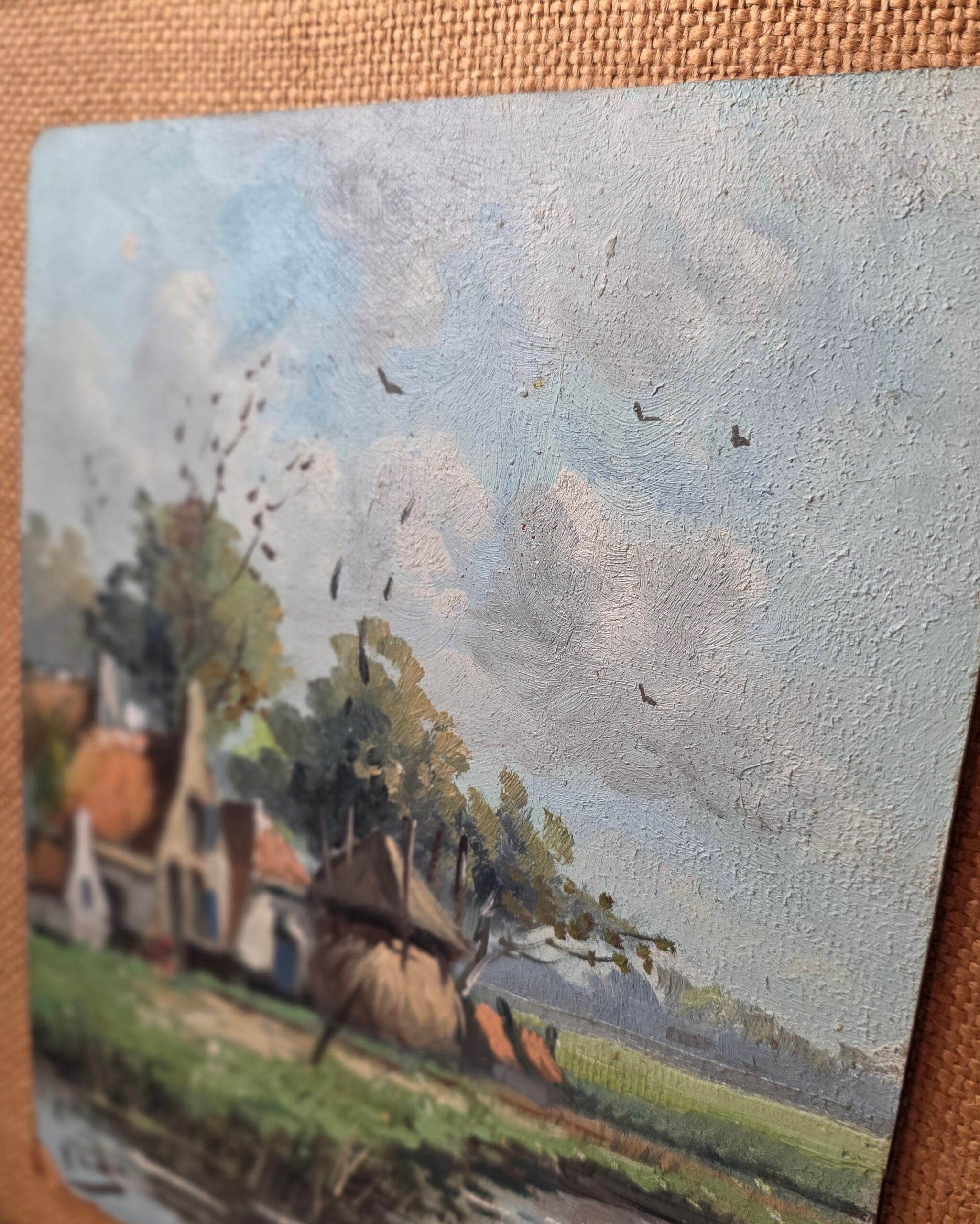 Framed Dutch Cottage Oil Painting (No. 2) by E.V.A. - Image 6