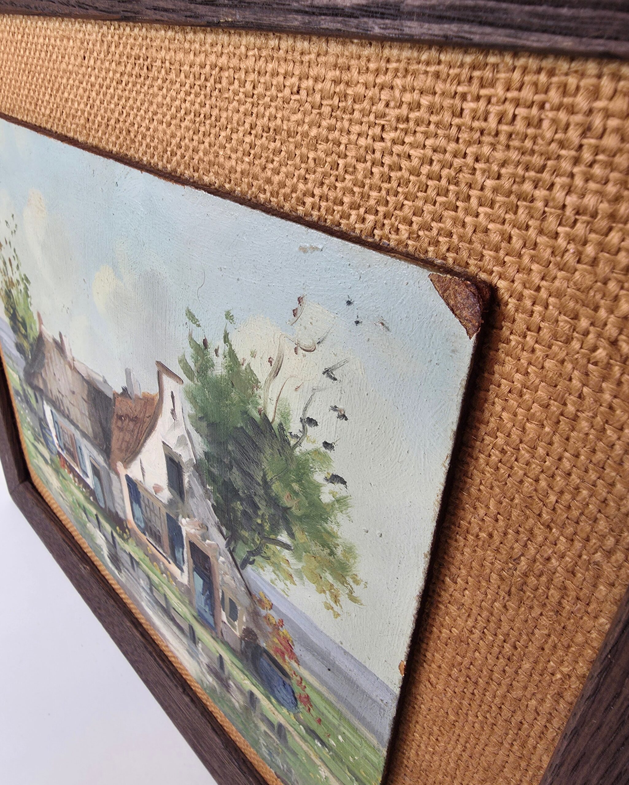 Framed Dutch Cottage Oil Painting (No. 1) by E.V.A. - Image 6