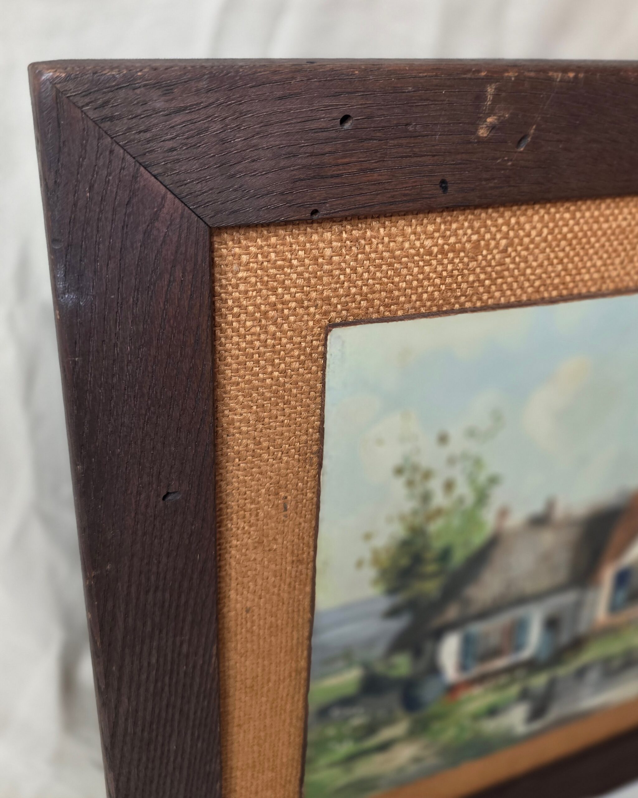 Framed Dutch Cottage Oil Painting (No. 1) by E.V.A. - Image 3