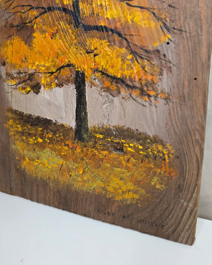 Hand-Painted Rustic Fall Tree Art on Wood - Image 8