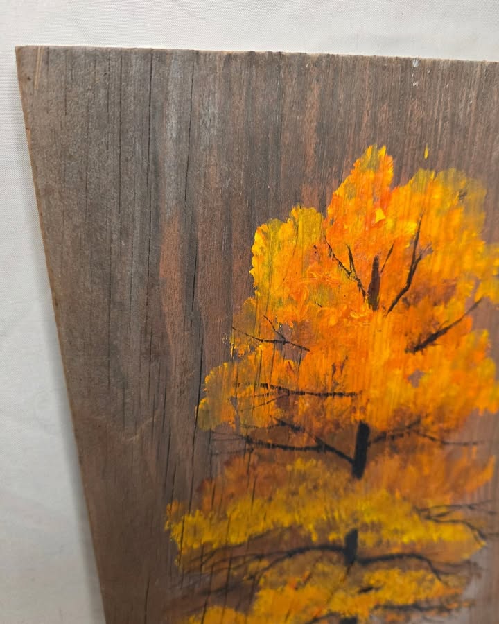Hand-Painted Rustic Fall Tree Art on Wood - Image 7