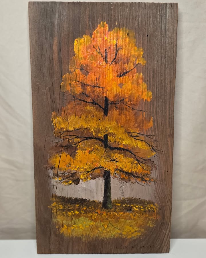 Hand-Painted Rustic Fall Tree Art on Wood - Image 6