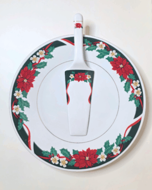 Tienshan “Deck The Halls” 2-Piece Cake Server Set
