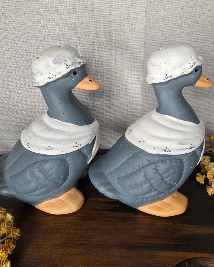 House of Lloyd Blue Duck / Goose Bonnet Salt & Pepper Shakers - Image 3