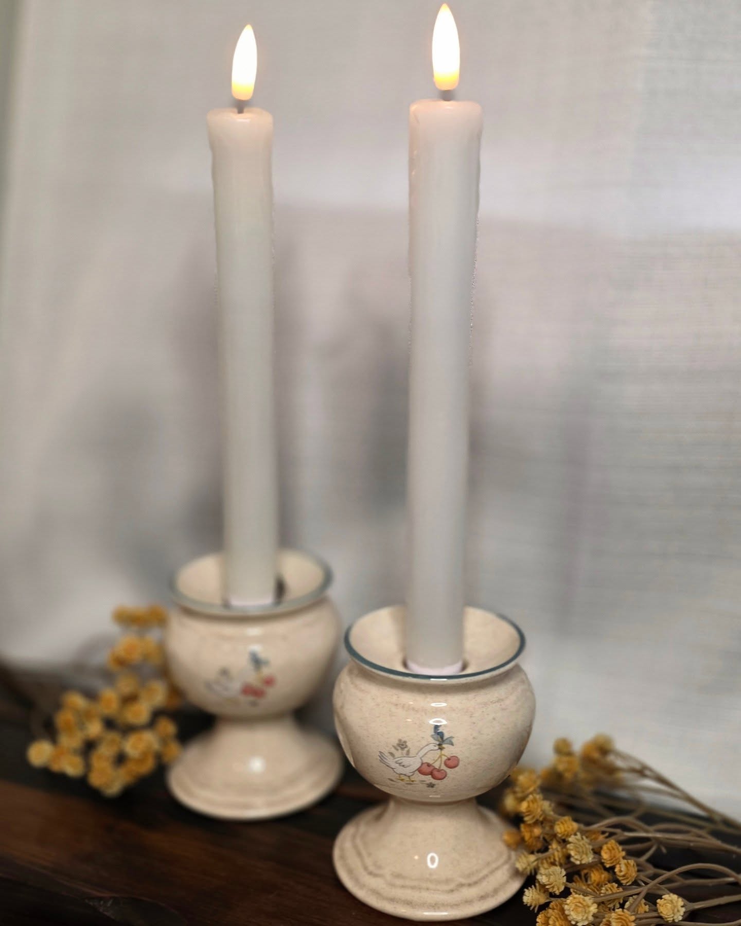 Pair of Marmalade Country Goose Candlestick Holders - Image 3