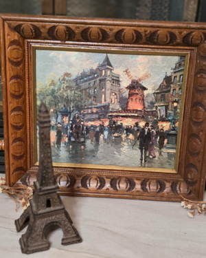 Moulin Rouge Framed Textured Lithograph Print by Blanchard