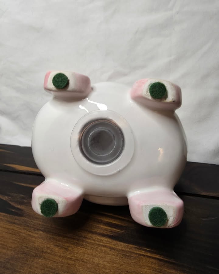 Children's Nursery Floral Duck on Wheels Coin Bank - Image 3