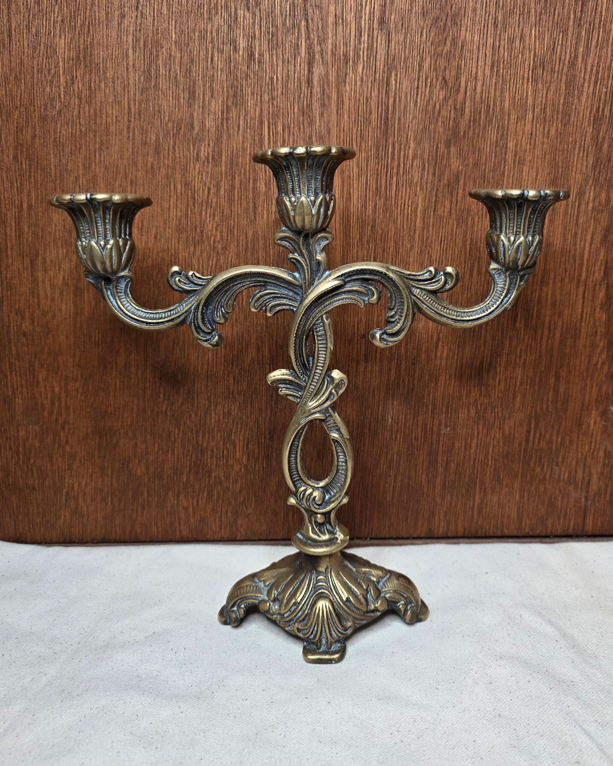 Silvestri Ornate Solid Brass Candelabra
