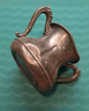 Distressed Silver-Plated Antique Sugar Cup