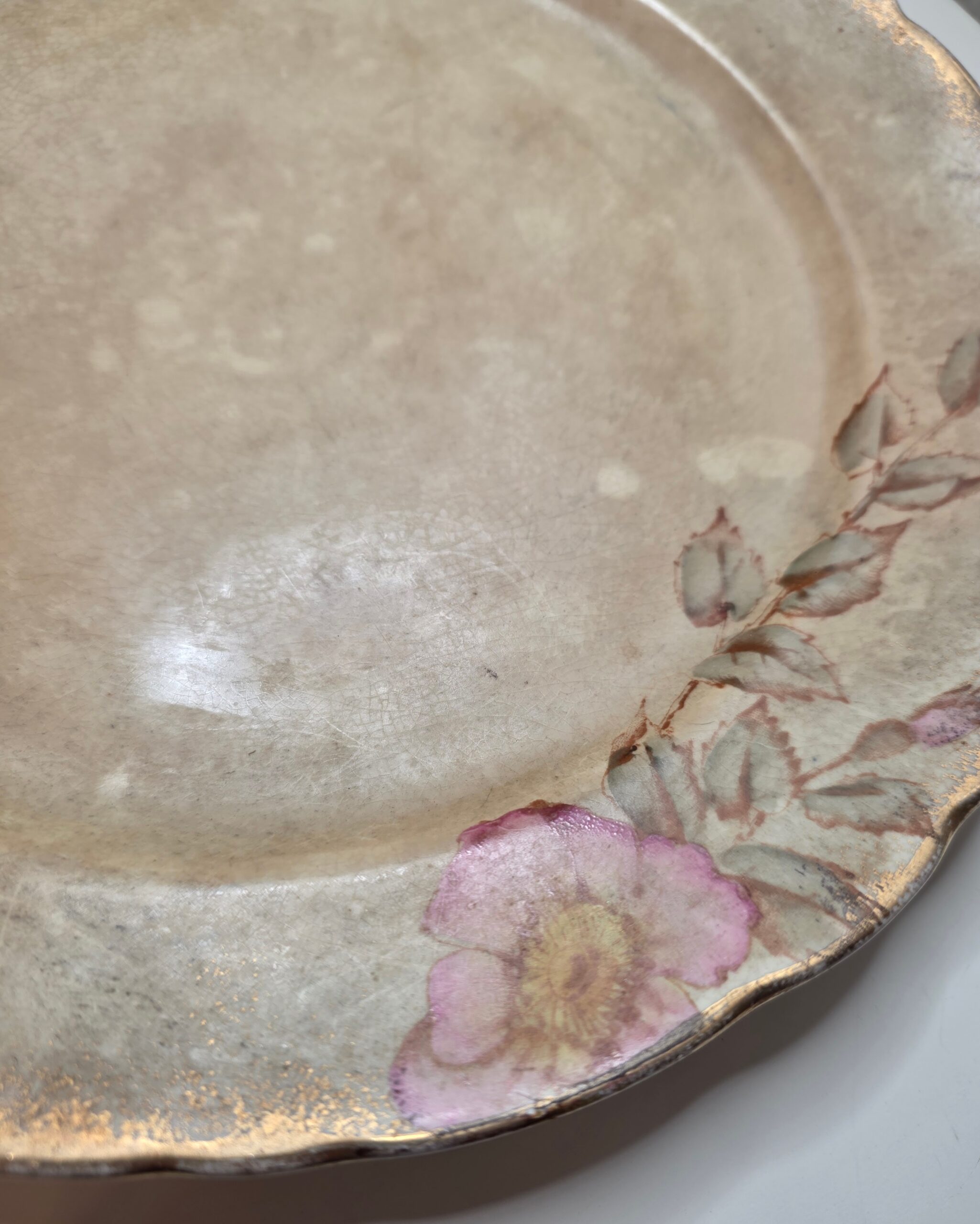 Antique Limoges Porcelain Floral Plate - Image 3
