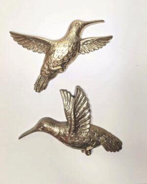 Set of Homco Plastic Hummingbird Wall Hangings