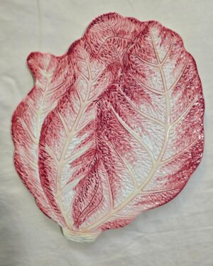 Red Ceramic Cabbage Leaf Wall Hanging / Trivet