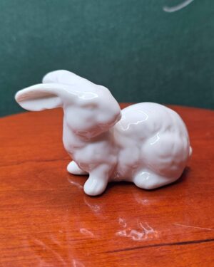 Small White Ceramic Bunny Figurine