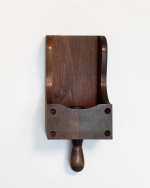 Primitive Wood Wall Candle Sconce with Scoop Design