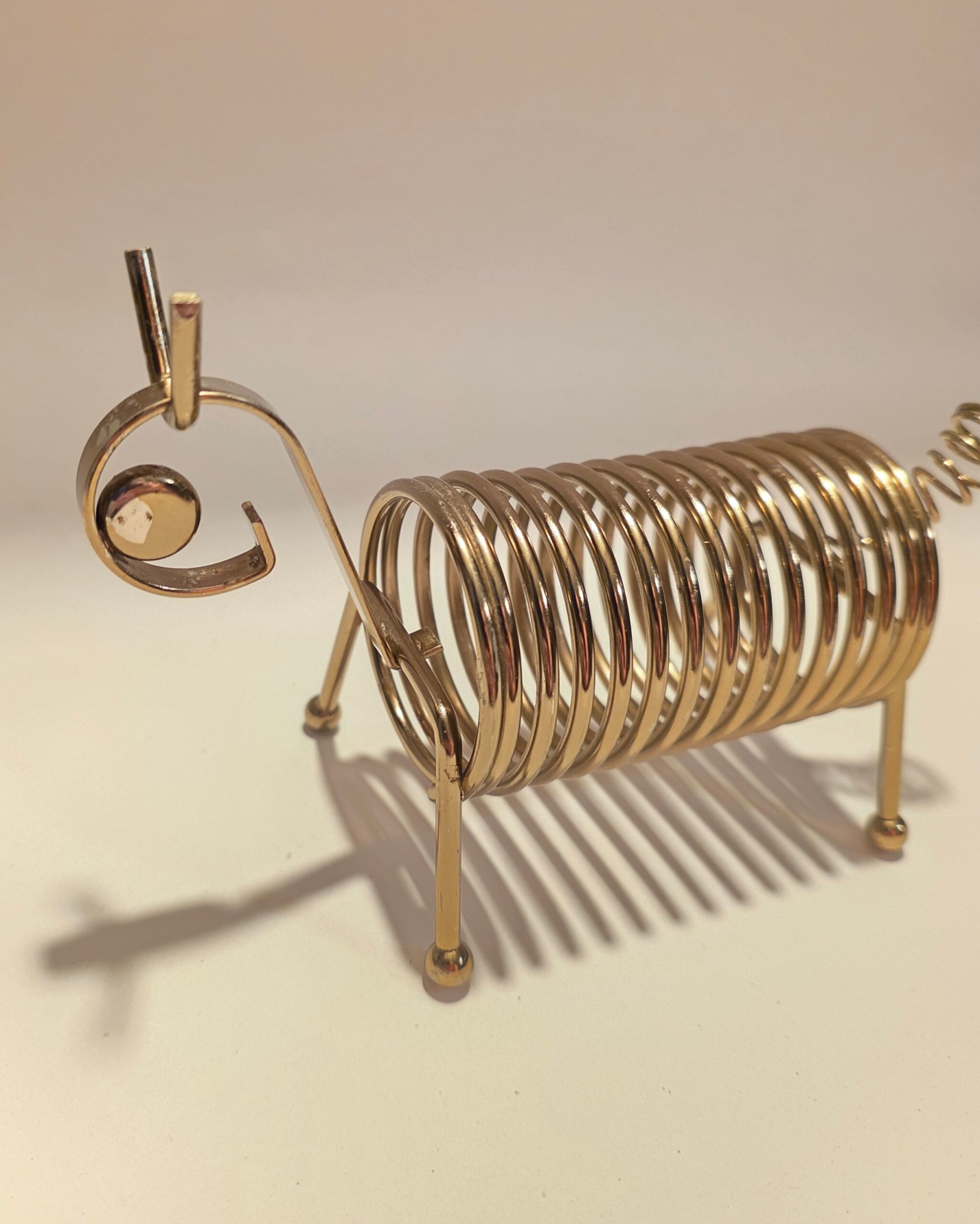 Brass Dog (Animal) Spiral Mail Organizer / Letter Holder - Image 3