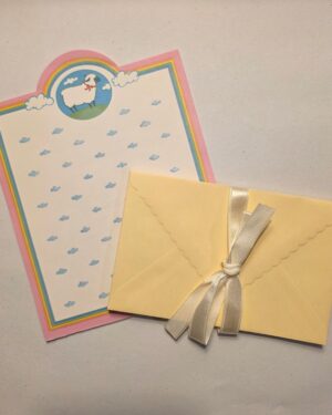 Lamb & Bunny Cloud Stationery Set w/ Envelopes