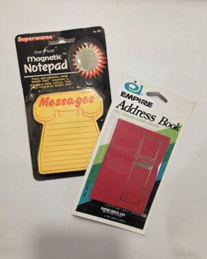 Retro Office Supplies: Messages Notepad + Mini Address Book (NOS)