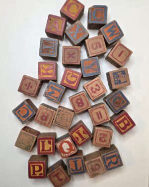 Lot of Wooden Alphabet Number Blocks (Crafts/Decor Use)