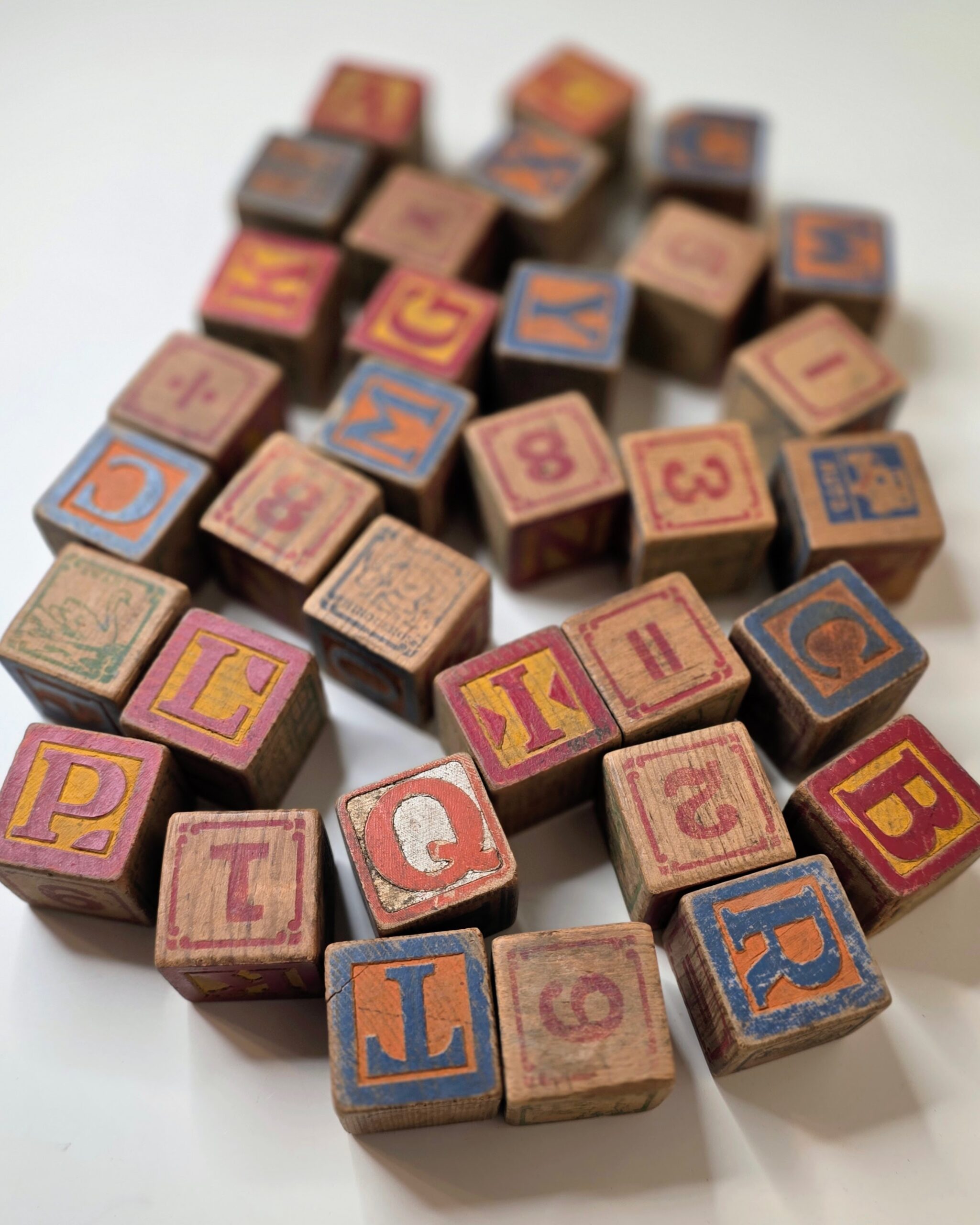 Lot of Wooden Alphabet Number Blocks (Crafts/Decor Use) - Image 2
