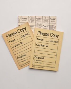 Retro Post-it Paper Notepads: Routing Request + Please Copy - "Please Copy" 50 Sheet Pads (Lot of 3)