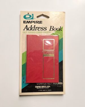 Retro Office Supplies: Messages Notepad + Mini Address Book (NOS) - 1980s Empire Mini Red Address Book (NOS)