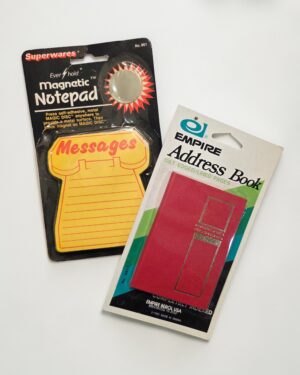 Retro Office Supplies: Messages Notepad + Mini Address Book (NOS)