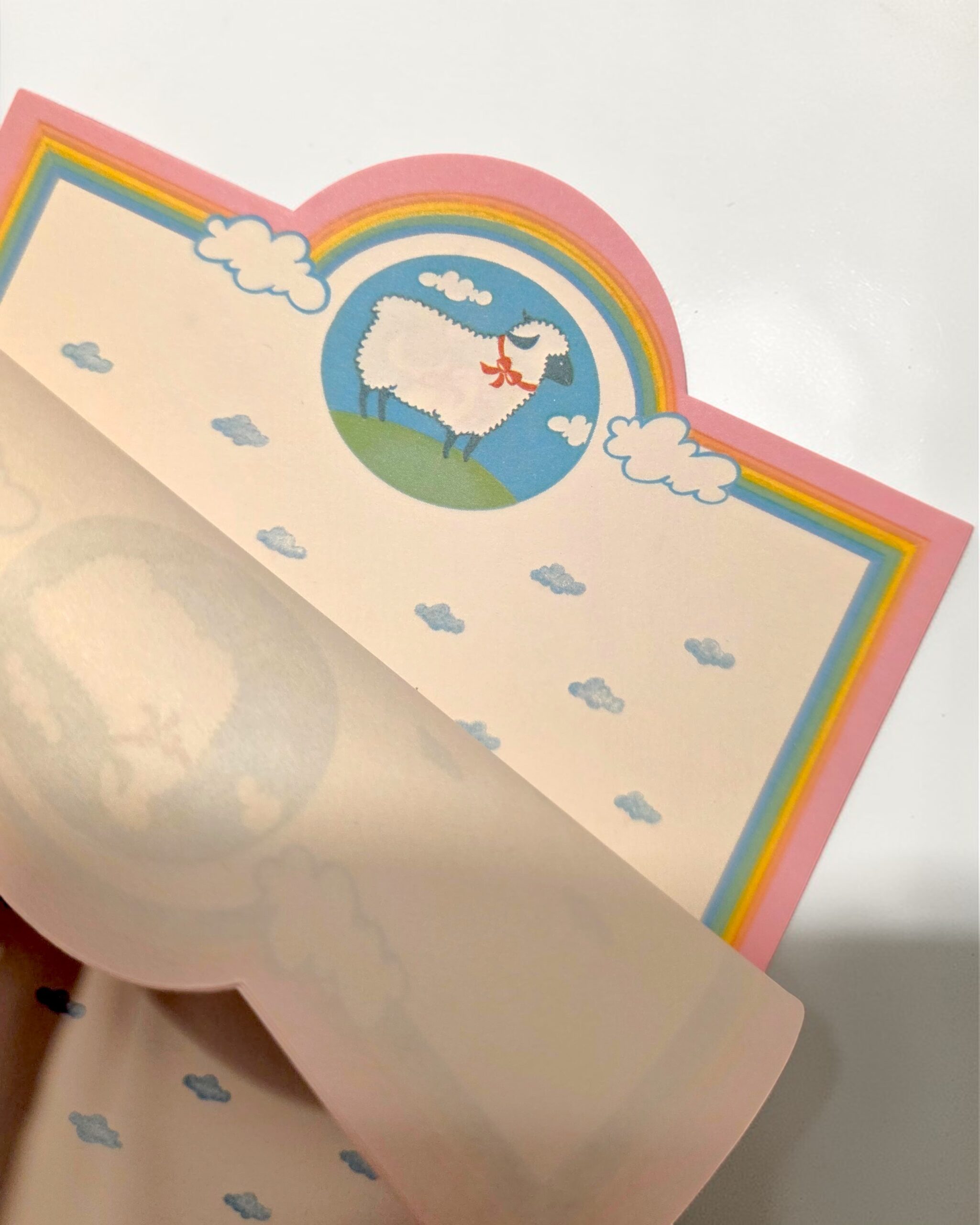 Lamb & Bunny Cloud Stationery Set w/ Envelopes - Image 2